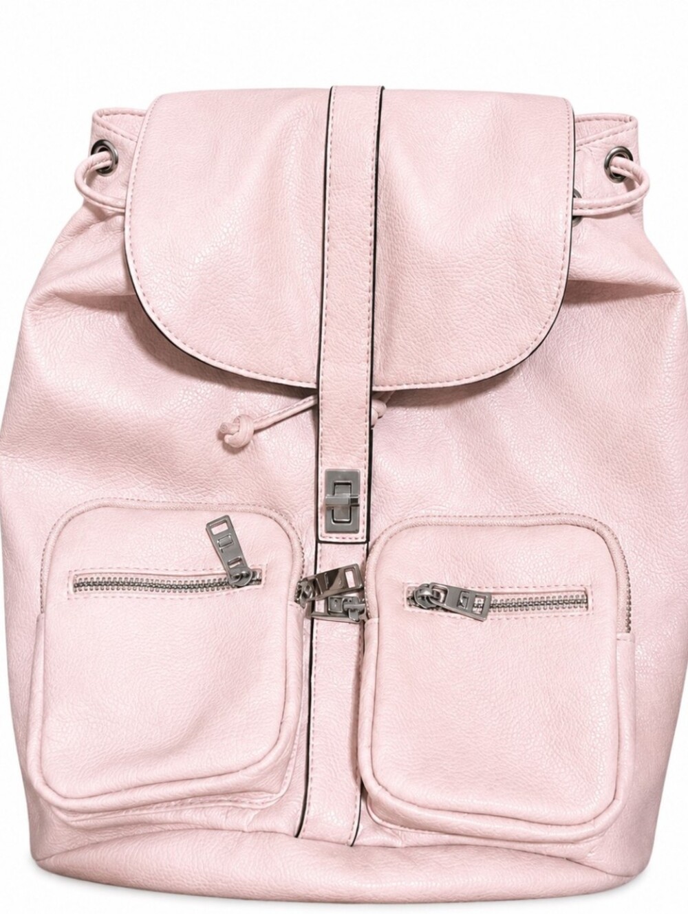 Steve Madden Blush Pink Pebbled Faux Leather Backpack